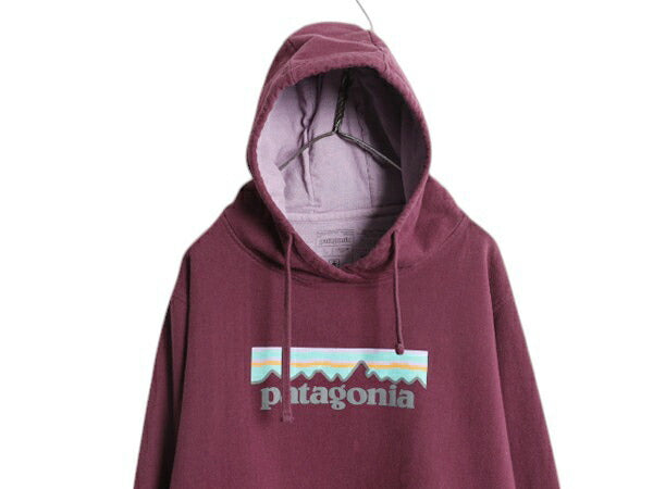 パタゴニア プリント スウェット フード パーカー レディース L 19年製 Patagonia トレーナー プルオーバー ストレッチ 裏起毛 アウトドア