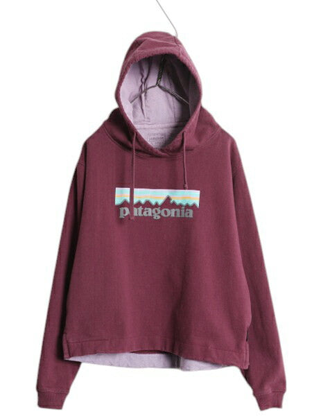 パタゴニア プリント スウェット フード パーカー レディース L 19年製 Patagonia トレーナー プルオーバー ストレッチ 裏起毛 アウトドア