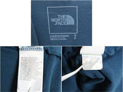 ノースフェイス プリント 長袖 Tシャツ レディース S The North Face アウトドア ロンT ロングスリーブ クルーネック カットソー ネイビー