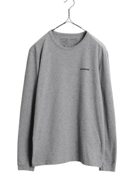 パタゴニア 両面 プリント 長袖 Tシャツ レディース S / 古着 Patagonia アウトドア ロンT ロングスリーブ ロゴT P6 バックプリント グレー