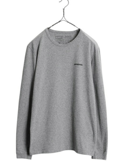 パタゴニア 両面 プリント 長袖 Tシャツ レディース S / 古着 Patagonia アウトドア ロンT ロングスリーブ ロゴT P6 バックプリント グレー