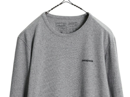 パタゴニア 両面 プリント 長袖 Tシャツ レディース S / 古着 Patagonia アウトドア ロンT ロングスリーブ ロゴT P6 バックプリント グレー