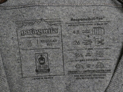 パタゴニア 両面 プリント 長袖 Tシャツ レディース S / 古着 Patagonia アウトドア ロンT ロングスリーブ ロゴT P6 バックプリント グレー
