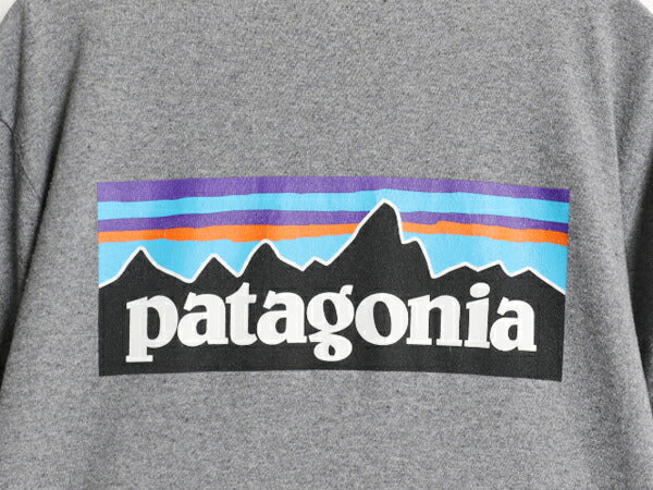 パタゴニア 両面 プリント 長袖 Tシャツ レディース S / 古着 Patagonia アウトドア ロンT ロングスリーブ ロゴT P6 バックプリント グレー