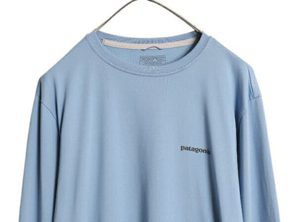 パタゴニア 両面 プリント 長袖 Tシャツ メンズ M 18年製 Patagonia ストレッチ ロンT ロングスリーブ フィッツロイ トラウト グラフィック