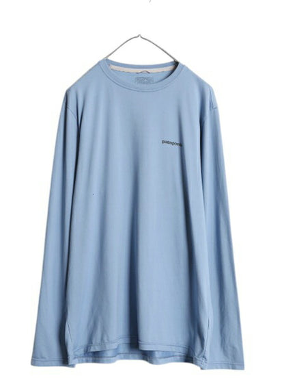 パタゴニア 両面 プリント 長袖 Tシャツ メンズ M 18年製 Patagonia ストレッチ ロンT ロングスリーブ フィッツロイ トラウト グラフィック