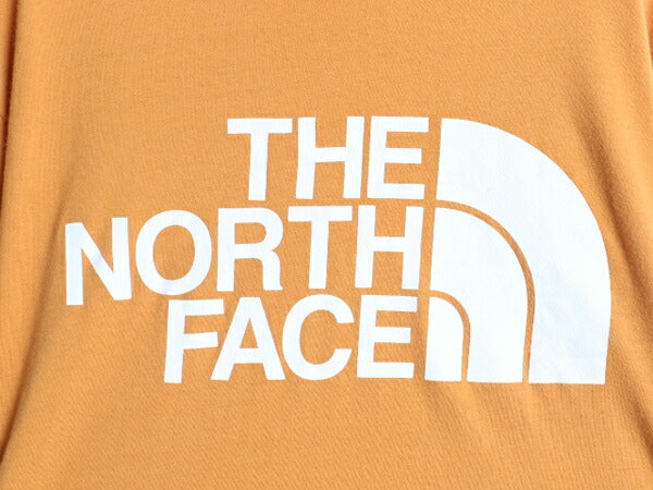 ノースフェイス プリント 長袖 Tシャツ メンズ M / The North Face  アウトドア ロンT ロングスリーブ クルーネック オレンジ ワンポイント