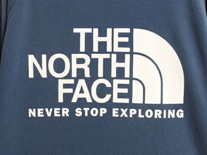 ノースフェイス 両面 プリント スウェット フード パーカー レディース XXL / The North Face アウトドア トレーナー プルオーバー 薄手 青