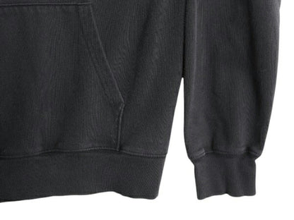 ノースフェイス プリント スウェット フード パーカー メンズ L 古着 The North Face 裏起毛 プルオーバー トレーナー アウトドア ブラック