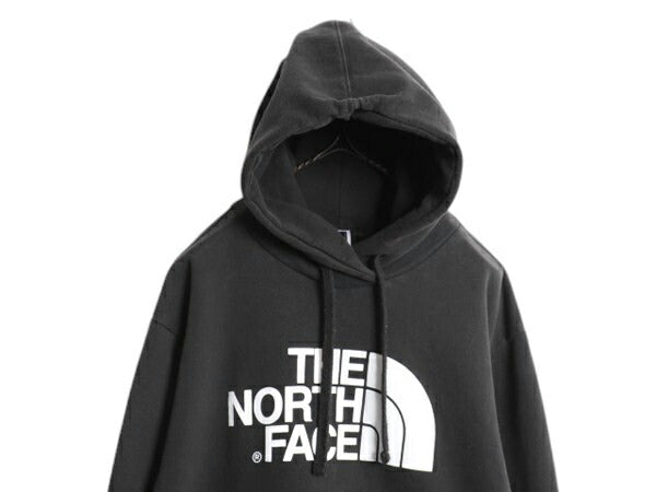 ノースフェイス プリント スウェット フード パーカー メンズ XL / The North Face アウトドア トレーナー プルオーバー 裏起毛 ブラック