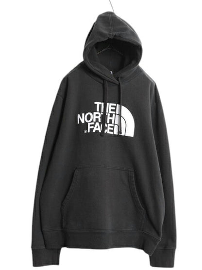 ノースフェイス プリント スウェット フード パーカー メンズ XL / The North Face アウトドア トレーナー プルオーバー 裏起毛 ブラック