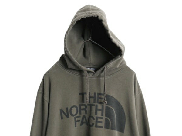 ノースフェイス プリント スウェット フード パーカー メンズ XL The North Face アウトドア プルオーバー 裏起毛 トレーナー 大きいサイズ