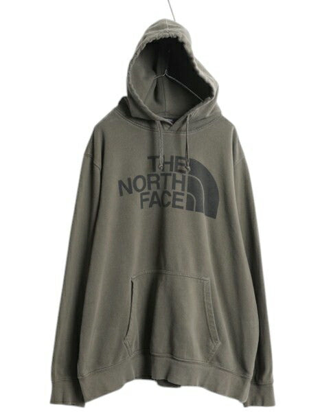 ノースフェイス プリント スウェット フード パーカー メンズ XL The North Face アウトドア プルオーバー 裏起毛 トレーナー 大きいサイズ