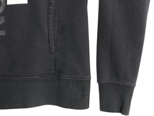 ノースフェイス プリント スウェット フード パーカー レディース S / The North Face プルオーバー 裏起毛 トレーナー ツートン ブラック