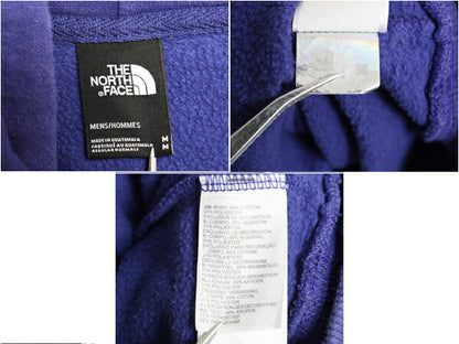 ノースフェイス 両面 プリント スウェット フード パーカー メンズ М 古着 The North Face アウトドア トレーナー プルオーバー 薄手 青紫