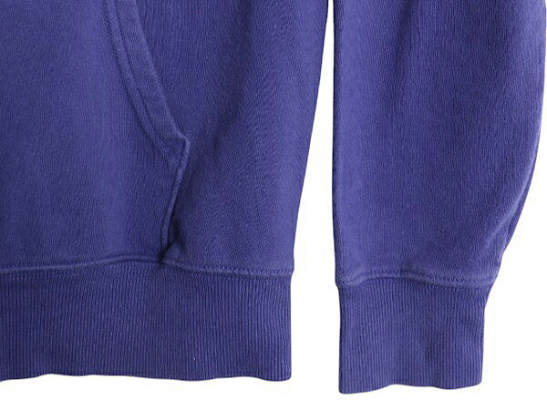 ノースフェイス 両面 プリント スウェット フード パーカー メンズ М 古着 The North Face アウトドア トレーナー プルオーバー 薄手 青紫