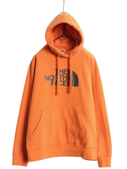 US企画 ノースフェイス プリント スウェット フード パーカー メンズ M / 古着 The North Face プルオーバー トレーナー アウトドア 裏起毛