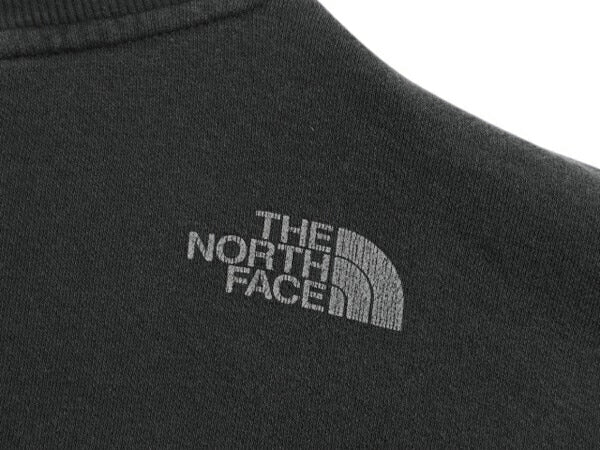 ノースフェイス プリント スウェット メンズ L / 古着 The North Face ナイロン 切替 裏起毛 アウトドア トレーナー グラフィック ブラック