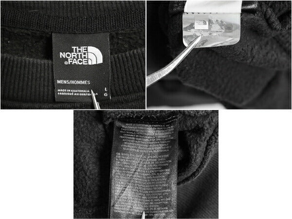 ノースフェイス プリント スウェット メンズ L / 古着 The North Face ナイロン 切替 裏起毛 アウトドア トレーナー グラフィック ブラック