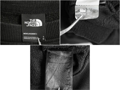 ノースフェイス プリント スウェット メンズ L / 古着 The North Face ナイロン 切替 裏起毛 アウトドア トレーナー グラフィック ブラック
