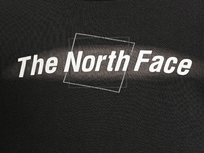 ノースフェイス プリント スウェット メンズ L / 古着 The North Face ナイロン 切替 裏起毛 アウトドア トレーナー グラフィック ブラック
