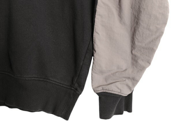 ノースフェイス プリント スウェット メンズ L / 古着 The North Face ナイロン 切替 裏起毛 アウトドア トレーナー グラフィック ブラック