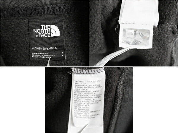 ノースフェイス スウェット フード パーカー レディース S / The North Face アウトドア プルオーバー トレーナー 裏起毛 ワッペン 濃灰