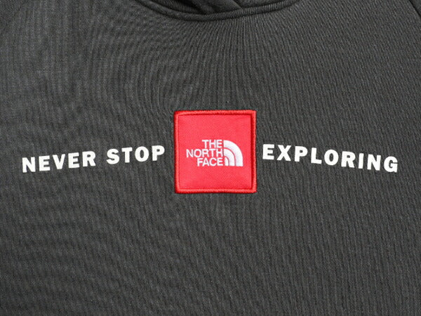 ノースフェイス スウェット フード パーカー レディース S / The North Face アウトドア プルオーバー トレーナー 裏起毛 ワッペン 濃灰
