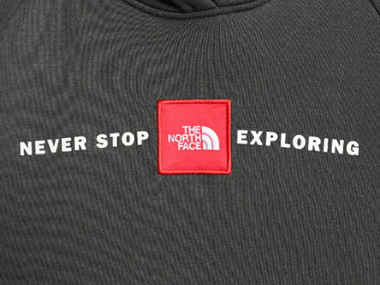 ノースフェイス スウェット フード パーカー レディース S / The North Face アウトドア プルオーバー トレーナー 裏起毛 ワッペン 濃灰