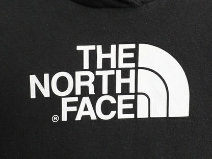 ノースフェイス プリント スウェット フード パーカー レディース М 古着 The North Face プルオーバー 裏起毛 トレーナー モノトーン 黒