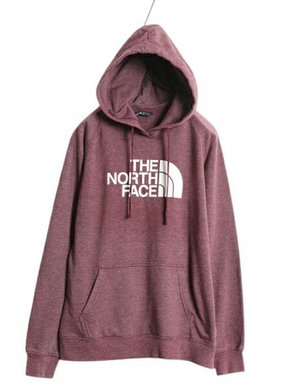 ノースフェイス プリント スウェット フード パーカー レディース M 古着 The North Face プルオーバー 裏起毛 トレーナー アウトドア 薄手