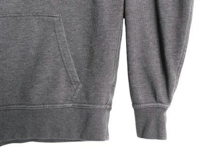ノースフェイス プリント スウェット フード パーカー メンズ S / The North Face 裏起毛 トレーナー プルオーバー アウトドア ツートン 灰