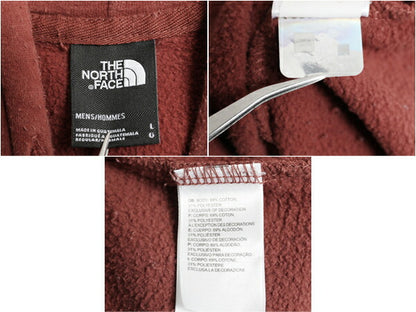 ノースフェイス プリント スウェット フード パーカー メンズ L / The North Face 裏起毛 プルオーバー トレーナー アウトドア テラコッタ
