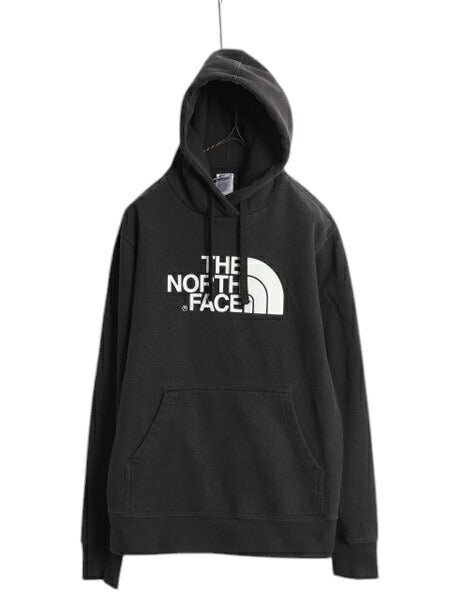ノースフェイス プリント スウェット フード パーカー メンズ S 黒 / The North Face アウトドア トレーナー プルオーバー 裏起毛 ブラック