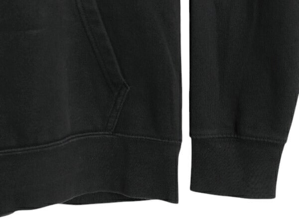 ノースフェイス 両面 プリント スウェット フード パーカー メンズ M 古着 The North Face プルオーバー トレーナー アウトドア 裏起毛 黒