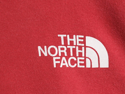ノースフェイス 両面 プリント スウェット フード パーカー メンズ L / The North Face アウトドア トレーナー プルオーバー 薄手 レッド
