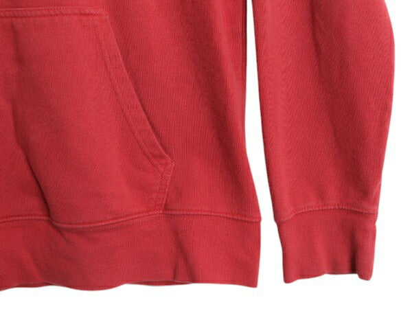 ノースフェイス 両面 プリント スウェット フード パーカー メンズ L / The North Face アウトドア トレーナー プルオーバー 薄手 レッド