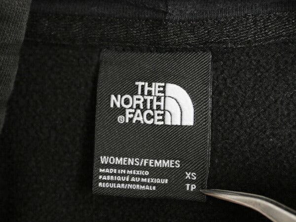 US企画 ノースフェイス 両面 プリント スウェット フード パーカー レディース XS 黒 The North Face アウトドア プルオーバー トレーナー