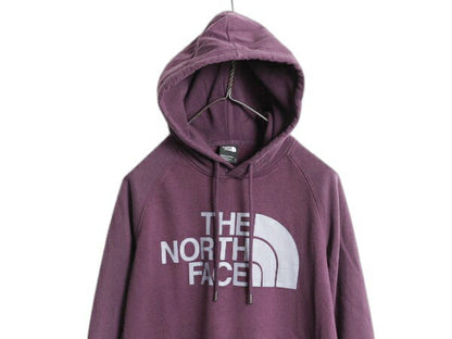 US企画 ノースフェイス プリント スウェット フード パーカー レディース S / The North Face アウトドア プルオーバー トレーナー 裏起毛