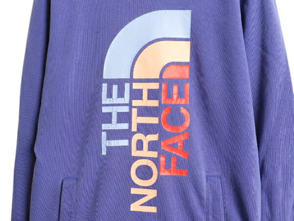 ノースフェイス プリント スウェット フード パーカー レディース M / The North Face プルオーバー 裏起毛 トレーナー ツートン パープル