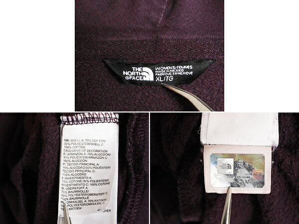 ノースフェイス プリント スウェット フード パーカー レディース XL / 古着 The North Face プルオーバー 裏起毛 トレーナー 大きいサイズ