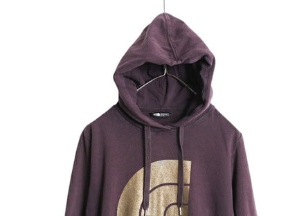 ノースフェイス プリント スウェット フード パーカー レディース XL / 古着 The North Face プルオーバー 裏起毛 トレーナー 大きいサイズ