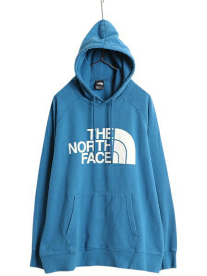 ノースフェイス プリント スウェット フード パーカー レディース 2XL The North Face アウトドア トレーナー プルオーバー 大きいサイズ