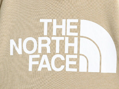ノースフェイス プリント スウェット フード パーカー メンズ S 古着 The North Face 裏起毛 プルオーバー トレーナー アウトドア ベージュ