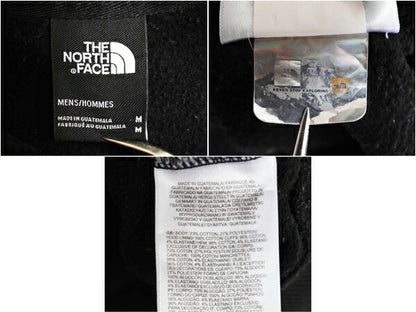 ノースフェイス プリント スウェット フード パーカー メンズ M 古着 The North Face 裏起毛 プルオーバー トレーナー アウトドア ブラック