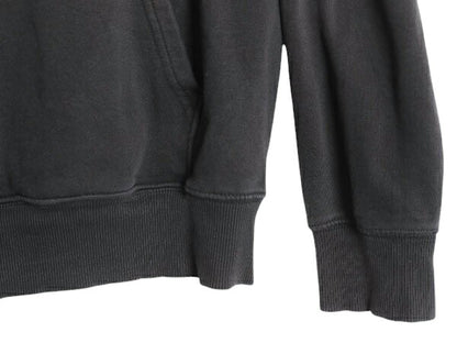 ノースフェイス プリント スウェット フード パーカー メンズ M 古着 The North Face 裏起毛 プルオーバー トレーナー アウトドア ブラック