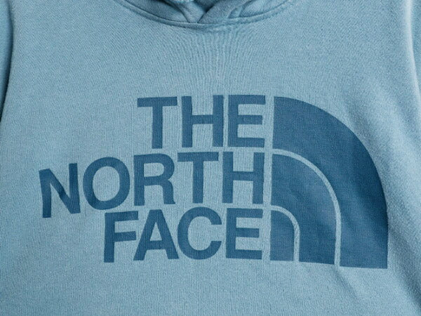 ノースフェイス プリント スウェット フード パーカー メンズ М The North Face 裏起毛 プルオーバー トレーナー アウトドア ライトブルー