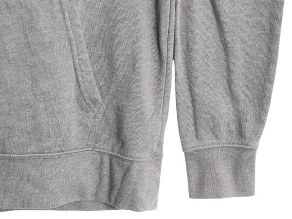 ノースフェイス 両面 プリント スウェット フード パーカー メンズ M 古着 The North Face プルオーバー トレーナー アウトドア 裏起毛 灰