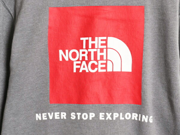ノースフェイス 両面 プリント スウェット フード パーカー メンズ M 古着 The North Face プルオーバー トレーナー アウトドア 裏起毛 灰