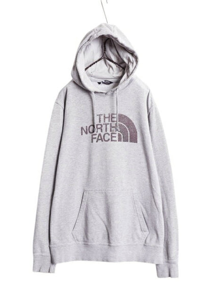 ノースフェイス 迷彩 プリント スウェット フード パーカー メンズ L / The North Face 裏起毛 プルオーバー トレーナー アウトドア グレー